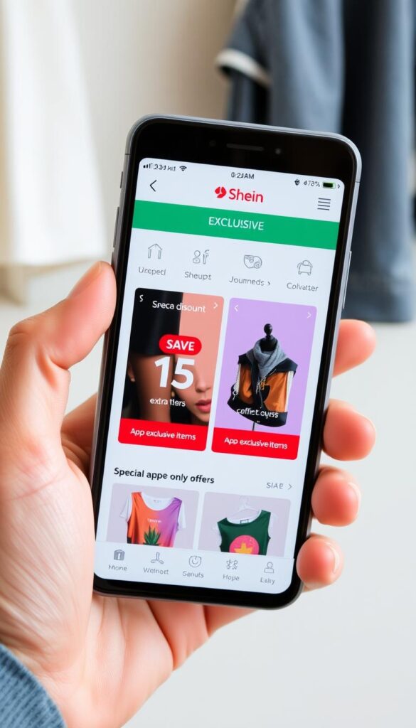 App Shein con descuentos exclusivos para usuarios móviles