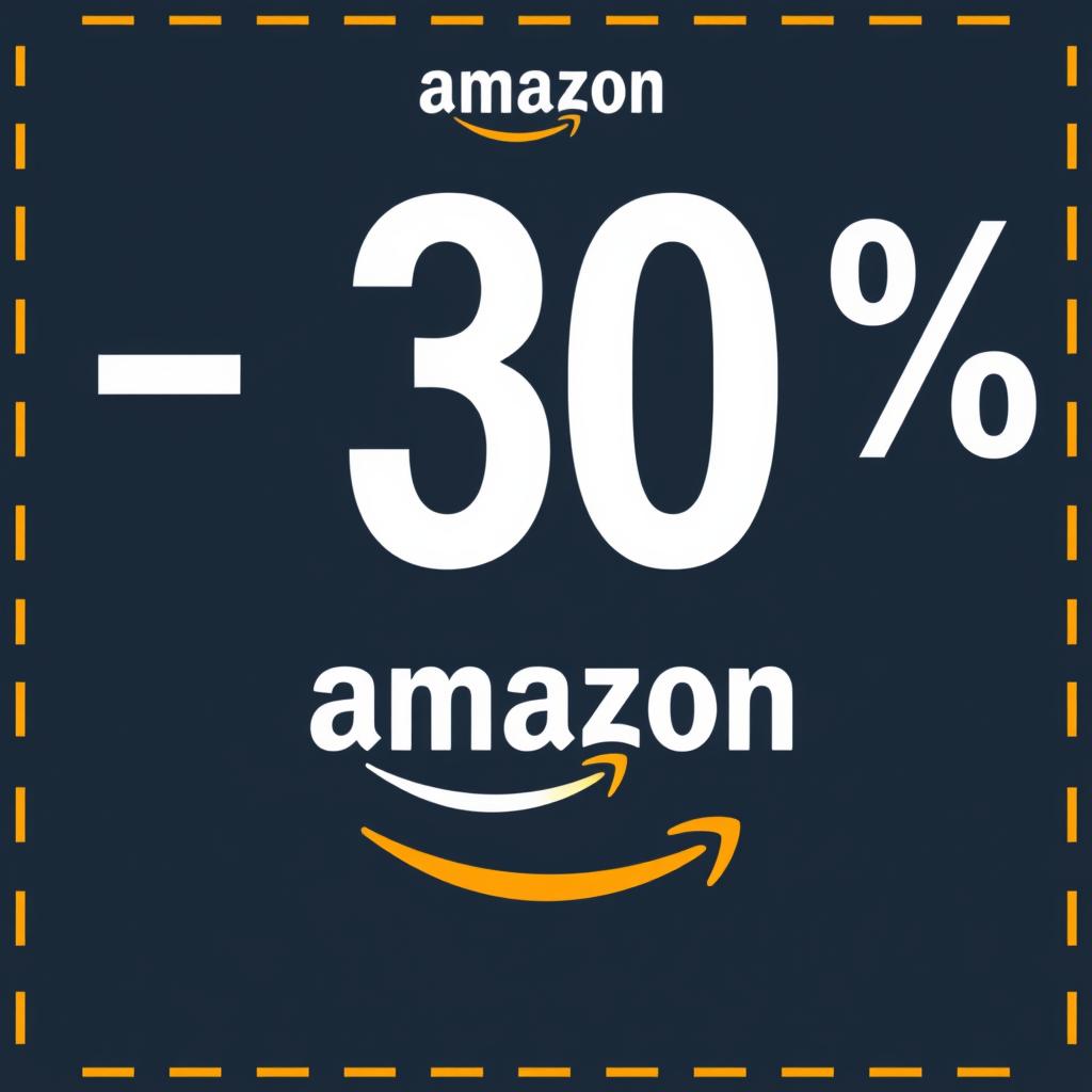 Cupón Amazon mostrando 30% de descuento en productos electrónicos