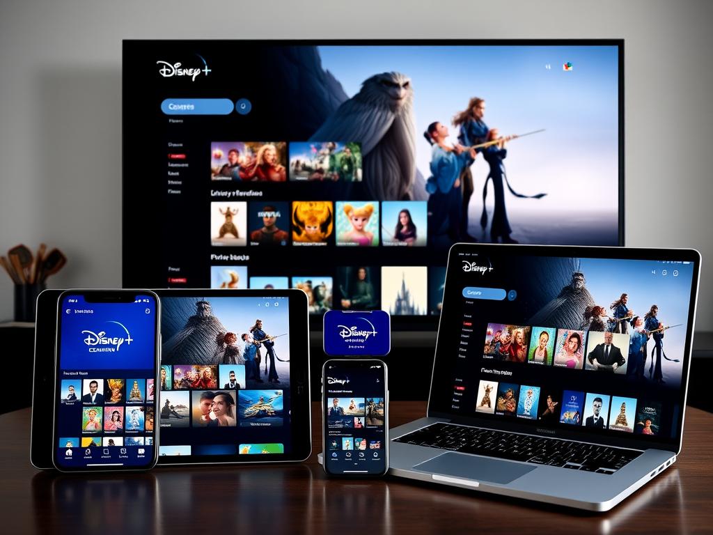 Dispositivos múltiples mostrando la aplicación de Disney Plus en México