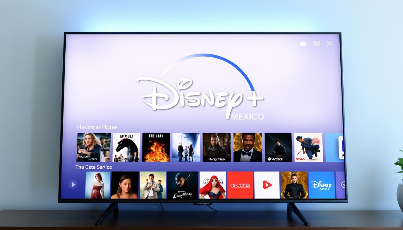 Interfaz de Disney Plus mostrando películas y series populares en México