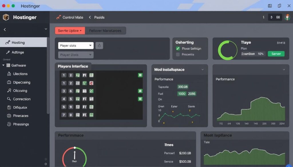 Panel de control del hosting para Minecraft de Hostinger Panel de control del hosting para Minecraft de Hostinger