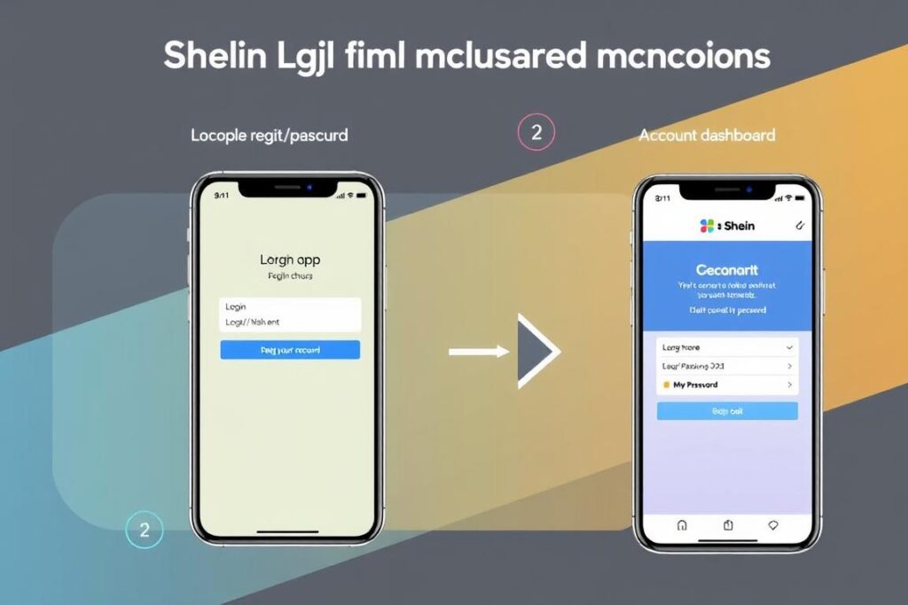 Proceso de login y registro en Shein México