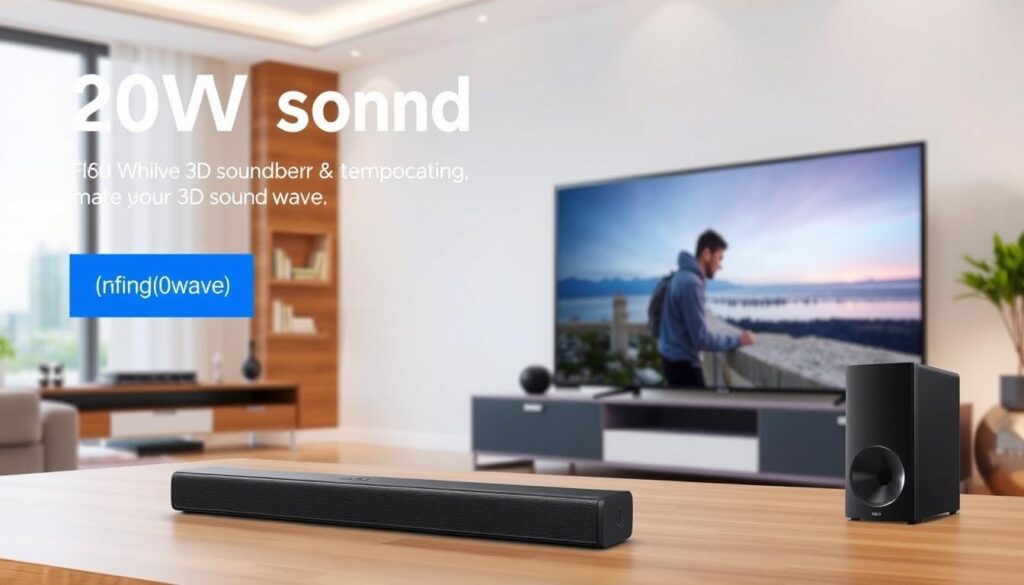 Barra de sonido de 20W con subwoofer y reproductor de música en 3D - mejores ofertas tecnología SHEIN México