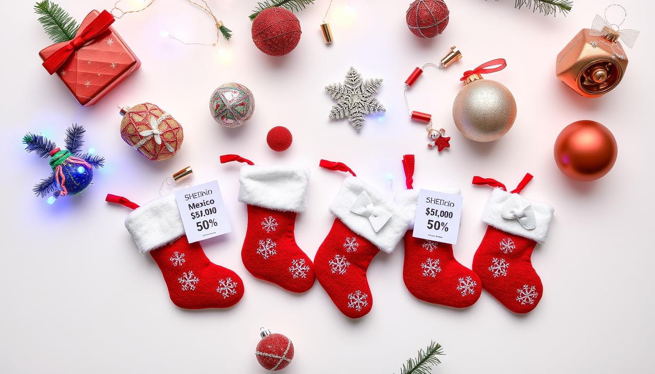Decoraciones navideñas de SHEIN Mexico con ofertas especiales