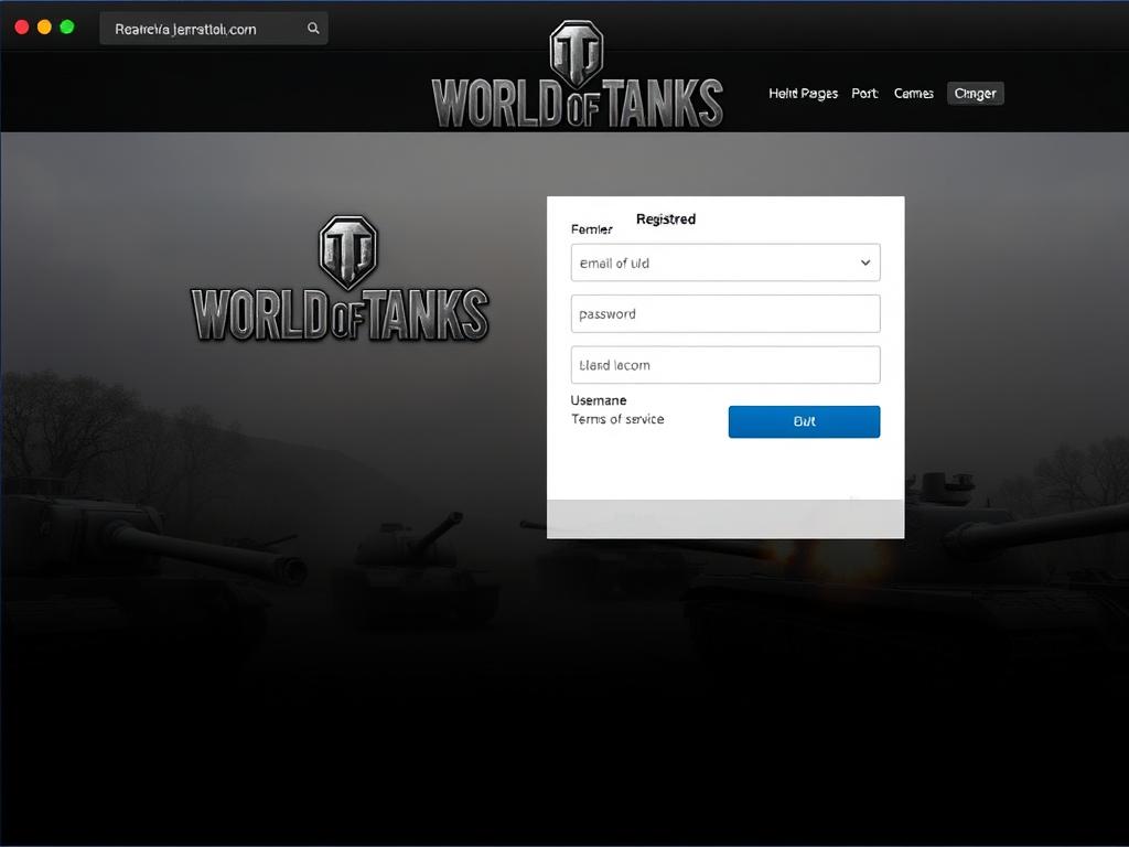 Formulario de registro para nuevos jugadores de World of Tanks Formulario de registro para nuevos jugadores de World of Tanks