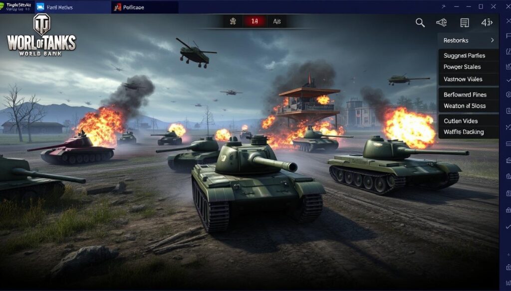 Interfaz de World of Tanks para PC mostrando gráficos de alta calidad Interfaz de World of Tanks para PC mostrando gráficos de alta calidad