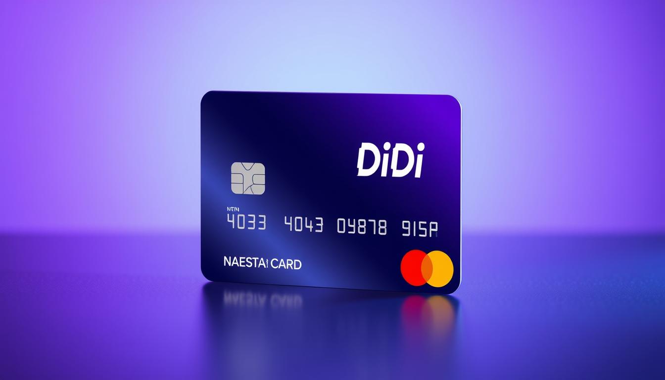 Tarjeta de crédito DiDi Card con logo de Mastercard y diseño exclusivo